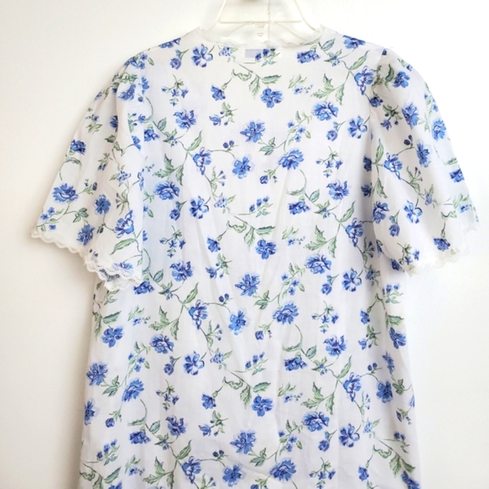 Ship'n Shore Vtg Sleeveless Ruffle Traditional Nightgown & Robe Set Sz Sm - Picture 12 of 16